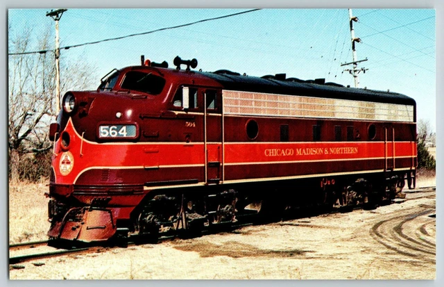 Madison, Wi - Chicago Madison & Northern #564 - Train - Vintage Postcard