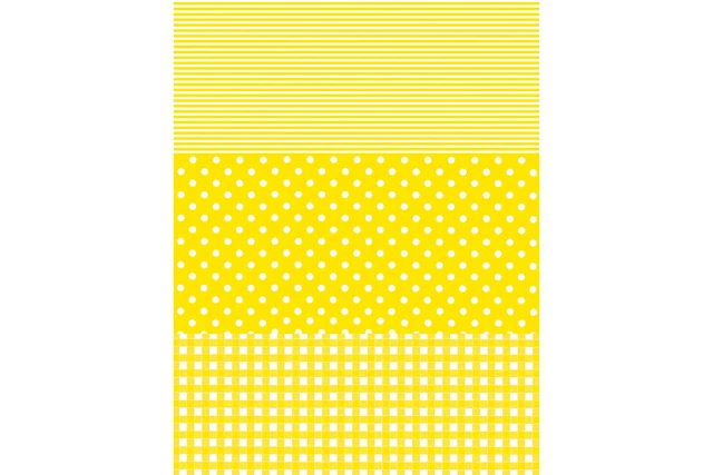 Papel Decopatch Ref 545 - Paquete de 20 polkadots y rayas amarillas (381 x 305 mm)