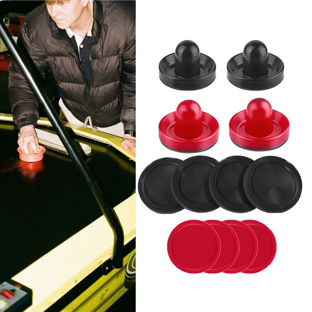 Ysyqkn 8 Pièces Air Hockey Poussoirs Table Arcade Pucks Garnitures Remplacement Poignée Facilite Jeu Glisse PP Adapté pour Célébration Maison Famille Sports, Bleu foncé