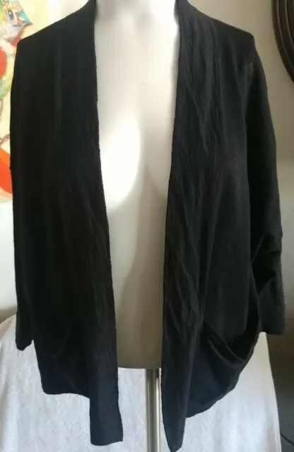 Eileen Fisher Womens Linen Blend Open Front Knit Cardigan Sz PS - M