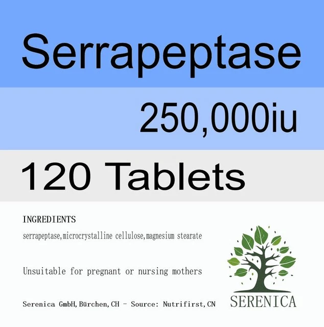 Serrapeptase 250,000iu x 120 Tablets