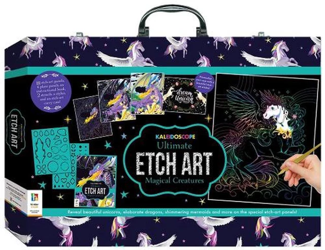 Kaleidoscope Ultimate Etch Art Carry Case: Magical Creatures by Hinkler Pty Ltd