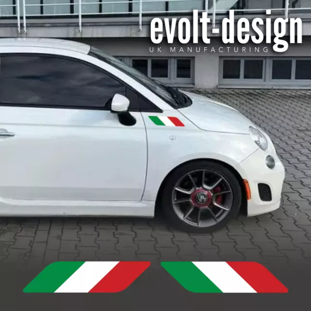 Italian Flag Stripes For Fiat 500 ABARTH 595 695 Punto Sport Decals Stickers