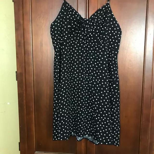 Mossimo Supply Co. Womens XL Black & White Polka Dot Summer Dress