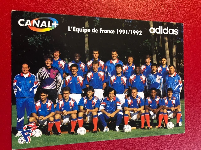 Carte De Collection Football - Équipe De France 1991/1992 - Autographes Pré-signés - Collector