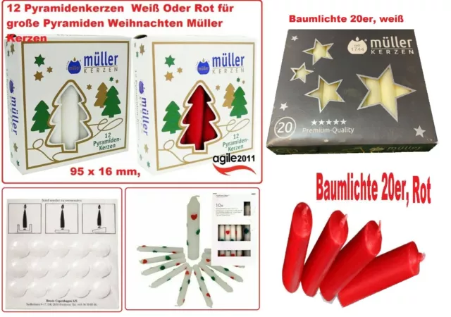 20 Baumkerzen für große Pyramiden Weihnachten Kerzen Klebeplättchen, Geburt