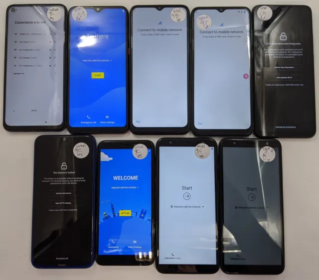 Repair Assorted Telcel Phones (See Description) Check IMEI (UNTESTED) Lot of 9