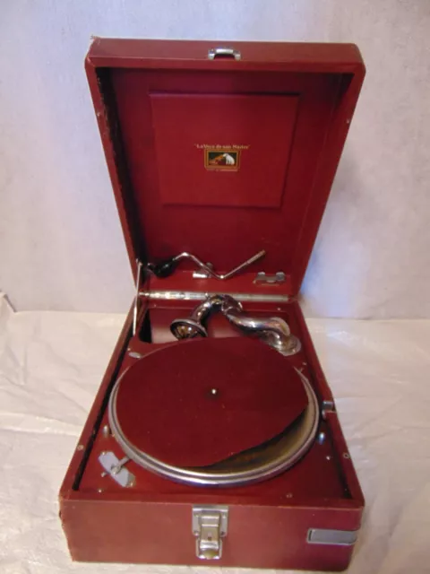 Gramophone " La voix de son maître " ( coins usés, manque pieds )