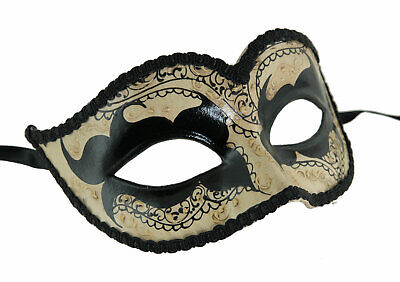 Mask from Venice Colombine Ondine Death Black White Skull Sugar Calavera 1965 3