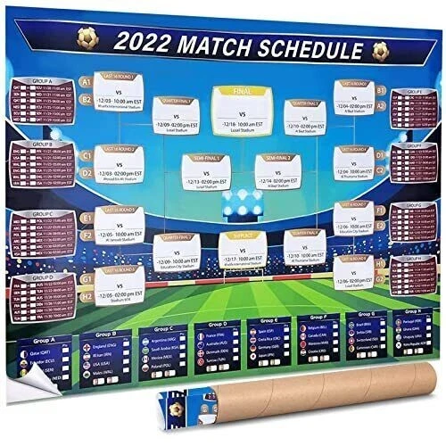 2022 Q T R WORLD CUP Schedule Wall Chart World Soccer Game Schedule 2022 Q T R WORLD CUP Schedule Wall Chart World Soccer Game Schedule