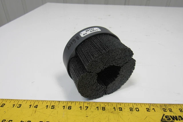 Weiler 86114 4" Nylox Disc Brush .055/80 PVC Backing 1-1/2" Arbor