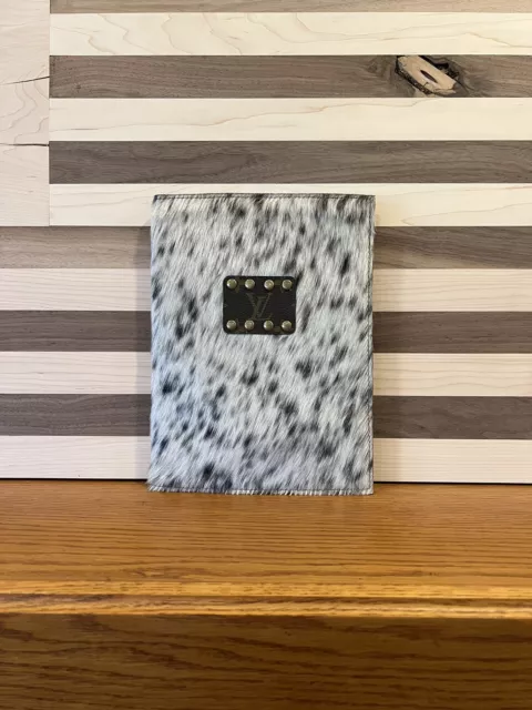Upcycled Designer Speckled Cowhide Leather Large Journal Notebook