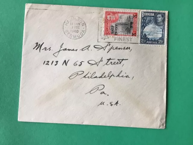 Bermuda 1940 to United States cover Ref A4671