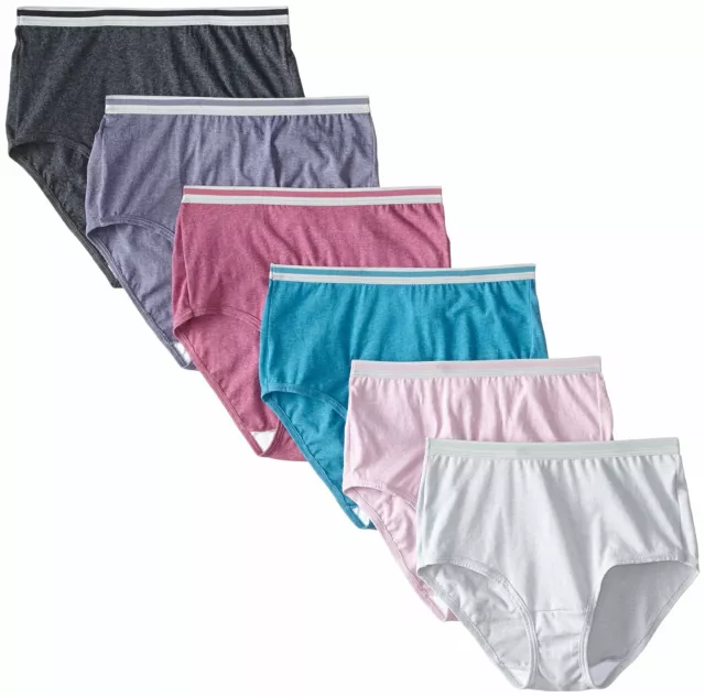 FRUIT OF THE Loom Womens Heather Brief Panty 6-Pack $13.37 - PicClick