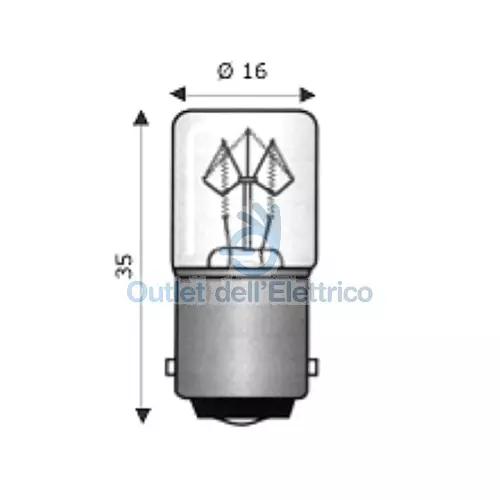 WIMEX Lampe BA15D 16X35 220-260V 5-7W 4101716