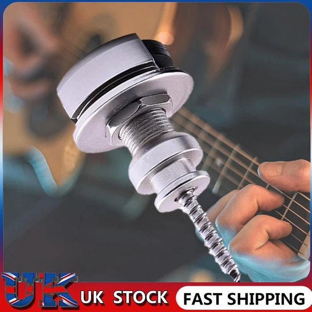 2 Pcs Guitar Strap Locks with Mounting Screws Security Strap Lock (Silver) ❀