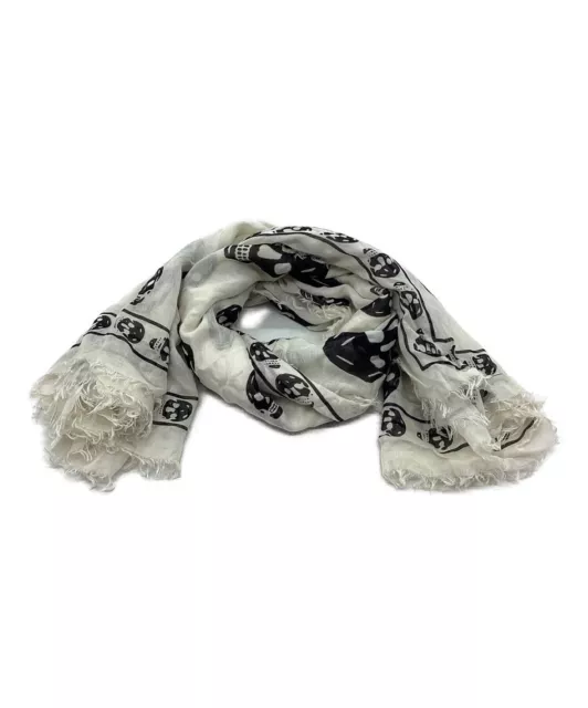 Alexander McQueen Scarf Stole Muffler  Skull Pattern Pre-owned CN-188