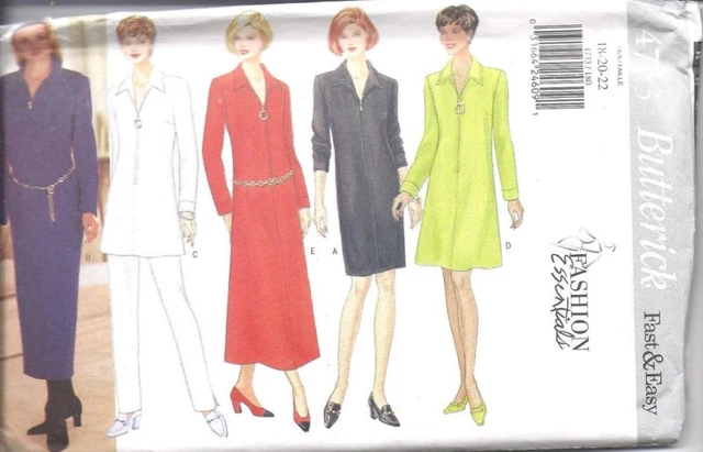 4733 UNCUT Butterick Sewing Pattern Misses Easy Dress Tunic Pants OOP NEW FF HTF