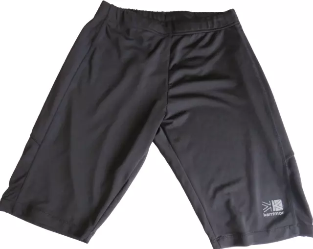 Karrimor Ladies Black Running Cycling Gym Shorts Size M Back Zip Pocket