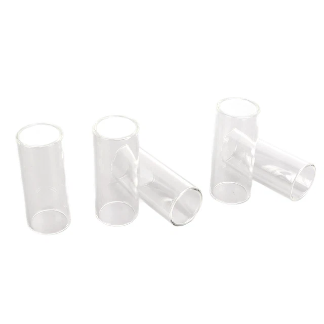 5PCS Electric Guitar Slides Trasparente Vetro Cilindrico Slide Tone Bar 61MM Lun