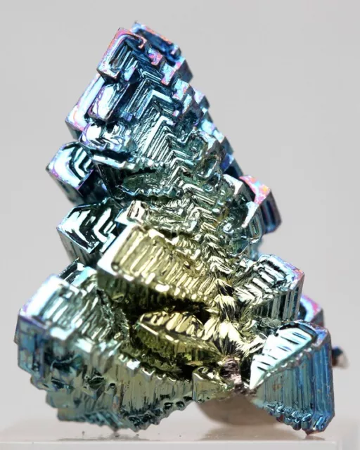 BISMUTH  Rainbow Iridescent Crystal Cluster Mineral Specimen Element 2