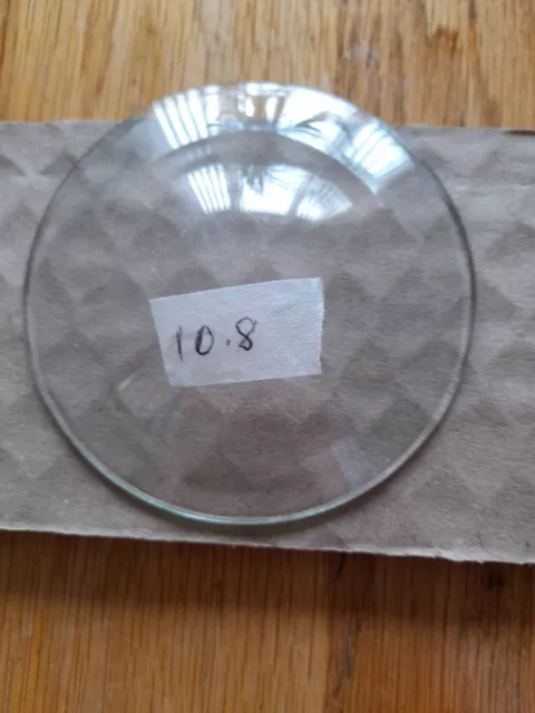 small 10.8cm convex glass for a clock circular shape