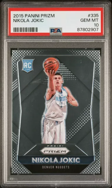 2015 Panini Prizm #335 Nikola Jokic Rookie RC PSA 10 Gem Mint