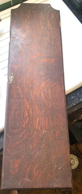 Vintage Hardwood longcase clock front door  -  Clockmakers Spares