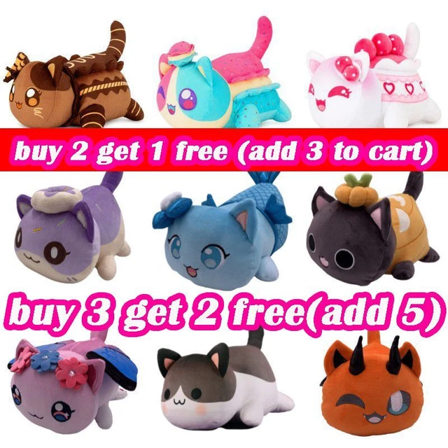 UK MEEMEOW APHMAU Cat Plush Toy Stuffed Animal Doll Throw Pillow Kids
