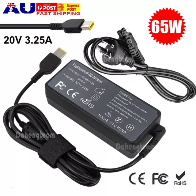 20V 3.25A 65W USB Type A Laptop Charger Cord For Lenovo Yoga 11E 11S Thinkpad X1