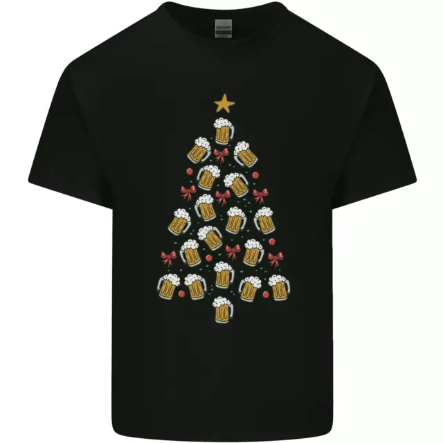 Cerveza Árbol de Navidad Algodón Hombre Camiseta