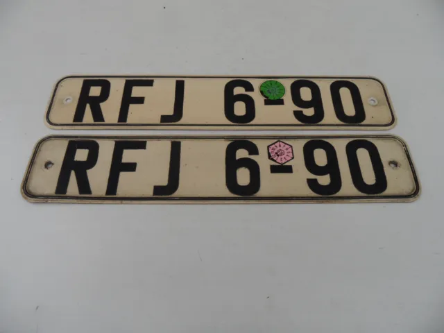 DDR Kennzeichen Nummernschild Bezirk RFJ Trabant Wartburg Barkas B1000 IFA