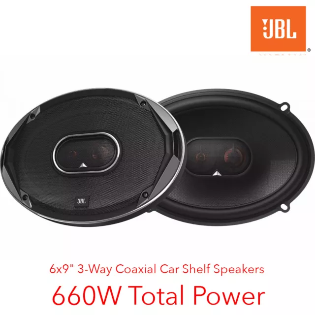 JBL STADIUM GTO930 - 6x9" 3-Way Coaxial Car Shelf Speakers 660W Total Power