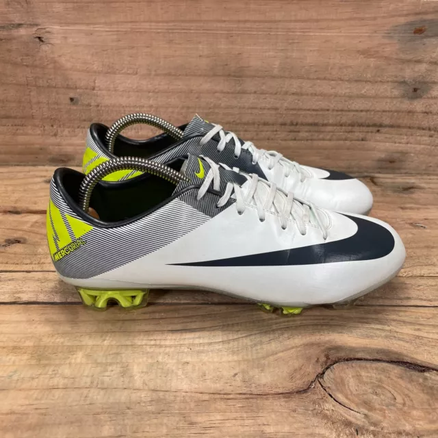 NIKE MERCURIAL VAPOR VII FG Football Boots Size UK 6 Mens White