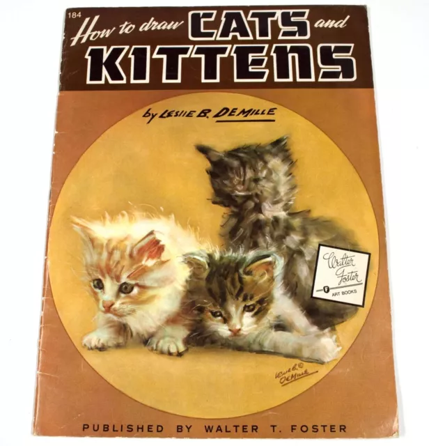 Cómo dibujar gatos y gatitos Walter Foster 1985 CJ245