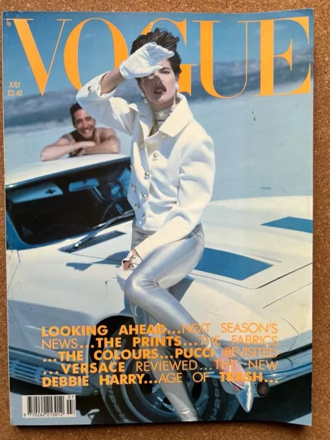 VOGUE UK Magazine July 1990 Stephanie Seymour Vintage British Fashion