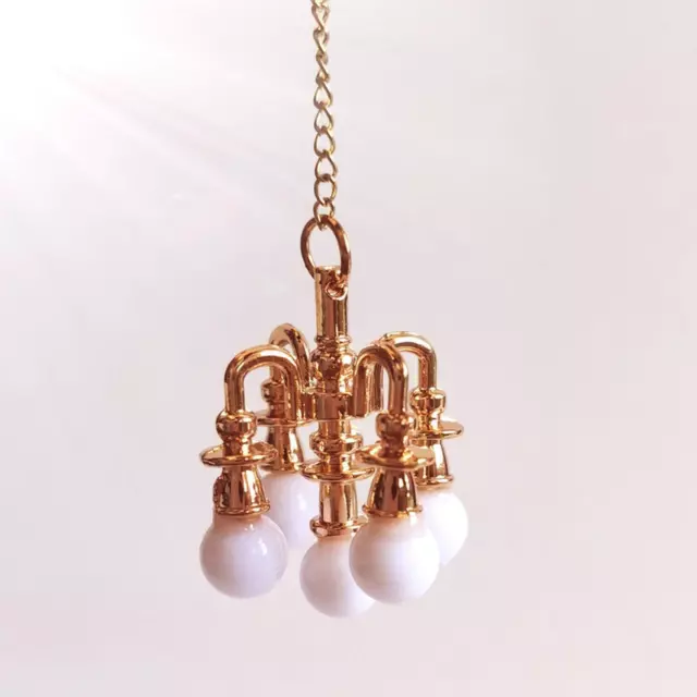 Miniature Hanging Lamp 1/6 1/12 Scale Dollhouse Miniature Ceiling Light for