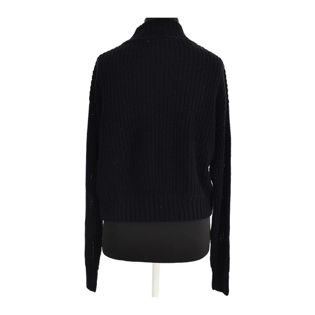 DIVIDED by H&M Nero Acrilico, Cotone da Donna Maglione Scollo Eu 40, UK 12, 8, M 2