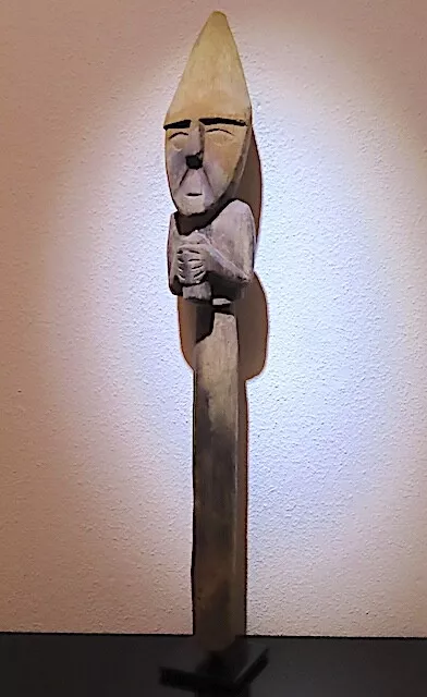 pre columbian authentic wood war club scepter helm warrior blood kero Inca Chimu