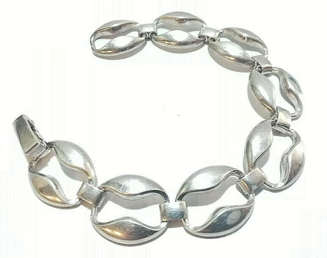 BELLISSIMO BRACCIALE AMPIO DESINGER IN ARGENTO 835 L 18,5 cm