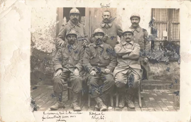 CPA PHOTOGRAPHIE MILITARIA WW1 GROUPE DE SOLDATS DU 322e REGIMENT