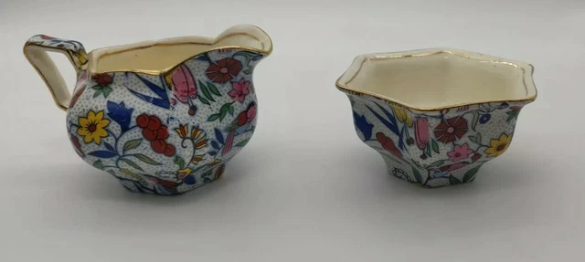 Royal Winton Grimwades England "Old Cottage Chintz" Sugar & Creamer