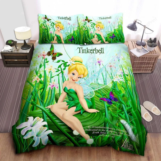 TINKERBELL BUTTERFLIES QUILT Duvet Cover Set Bedroom Decor Single Kids ...