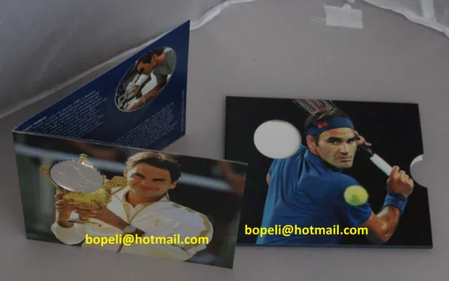 Roger Federer silver CHF 20 Francs uncirculated folder Switzerland suiza suisse