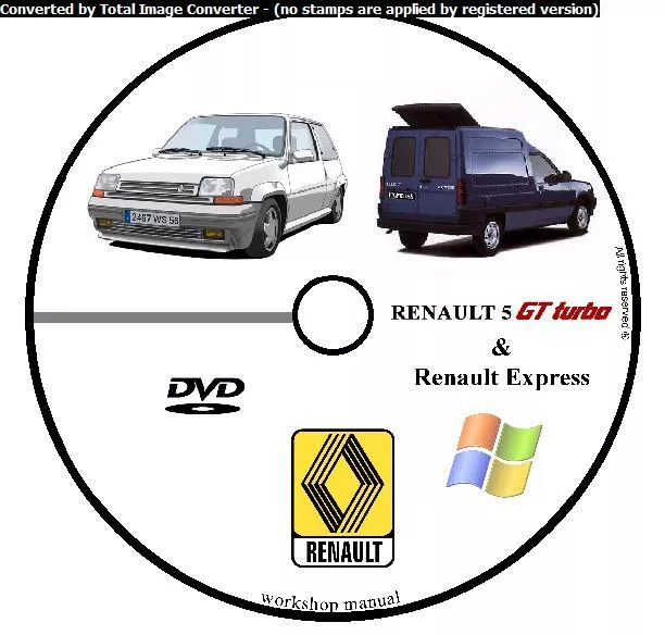 Renault Super 5 Supercingo Turbo & Express Manuale Officina Workshop Manual Cd