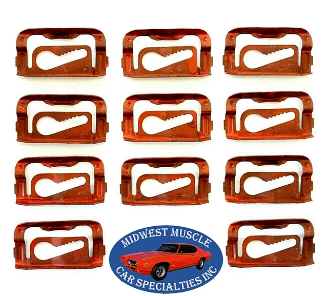67-80 GM Front Windshield Rear Window Reveal Moulding Molding Trim Clips 10pc KK - Foto 10