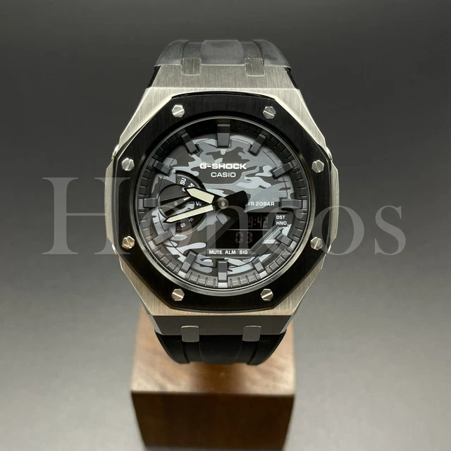 CUSTOM CASIOAK GA2100CA-8A Camo G-Shock Casio AP Royal Oak S/B Case ...