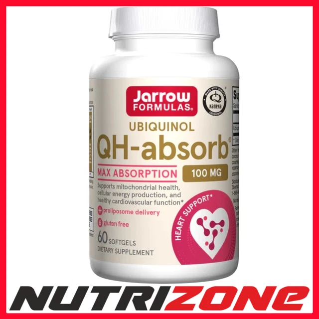 JARROW FORMULAS UBIQUINOL QH-absorb 100mg - 60 softgels £45.50 ...