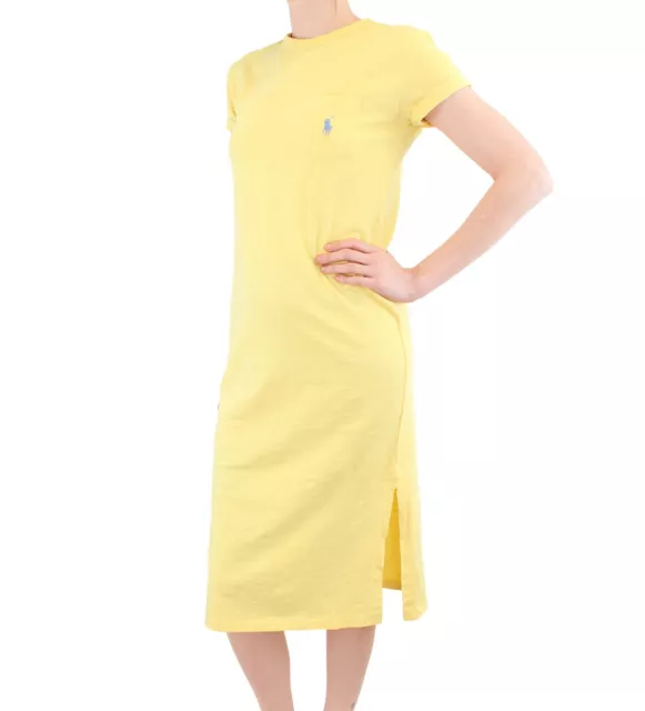 Polo Ralph Lauren, Women's Dress, Regular Fit Knee Length T-Shirt jersey, Yellow