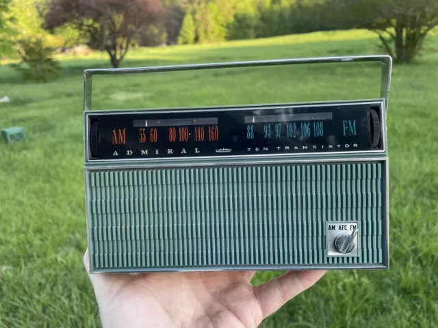 VINTAGE 1950S-60S, ADMIRAL TEN TRANSISTOR RADIO, PARTS-RESTORE $25.00 ...